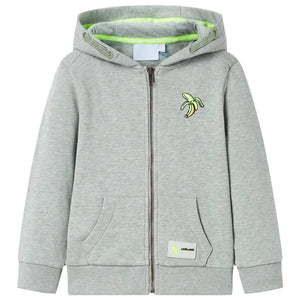 Felpa con Cappuccio e Cerniera da Bambino Cachi Chiaro MÃ©lange 116cod mxl 133752