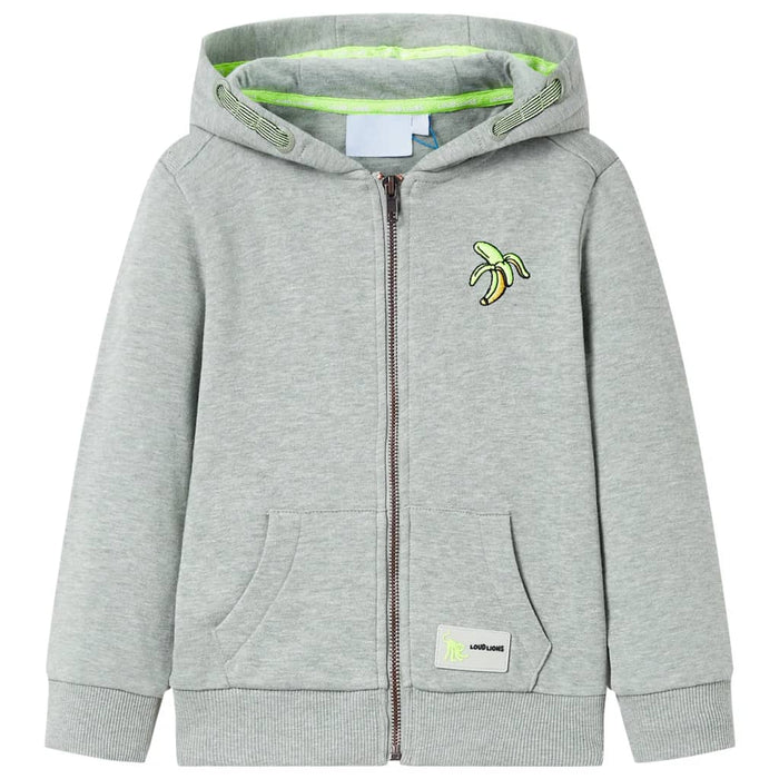 Felpa con Cappuccio e Cerniera da Bambino Cachi Chiaro MÃ©lange 116cod mxl 133752