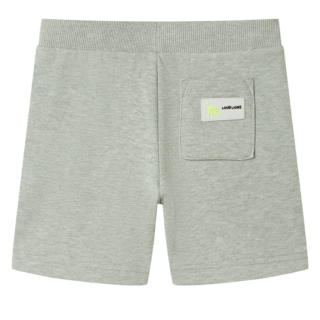 Pantaloncini per Bambini con Coulisse Cachi Chiaro Mélange 104 11700