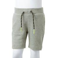 Pantaloncini per Bambini con Coulisse Cachi Chiaro Mélange 104 11700