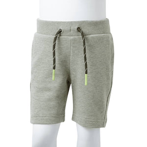 Pantaloncini per Bambini con Coulisse Cachi Chiaro Mélange 104 11700