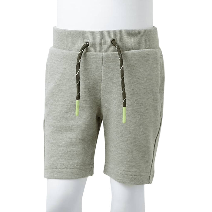 Pantaloncini per Bambini con Coulisse Cachi Chiaro Mélange 104 11700