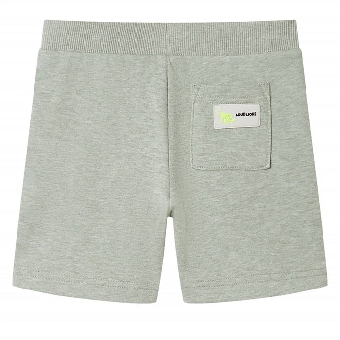 Pantaloncini per Bambini con Coulisse Cachi Chiaro Mélange 128 11702