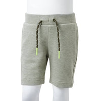 Pantaloncini per Bambini con Coulisse Cachi Chiaro Mélange 128 11702
