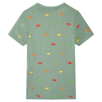 Maglietta da Bambino a Maniche Corte Cachi 128cod mxl 86478