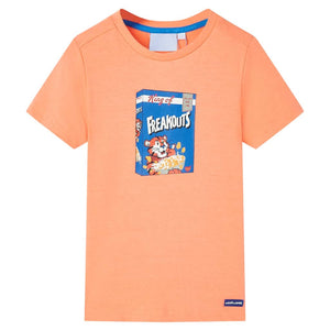 Maglietta da Bambino a Maniche Corte Arancione Neon 92cod mxl 86486