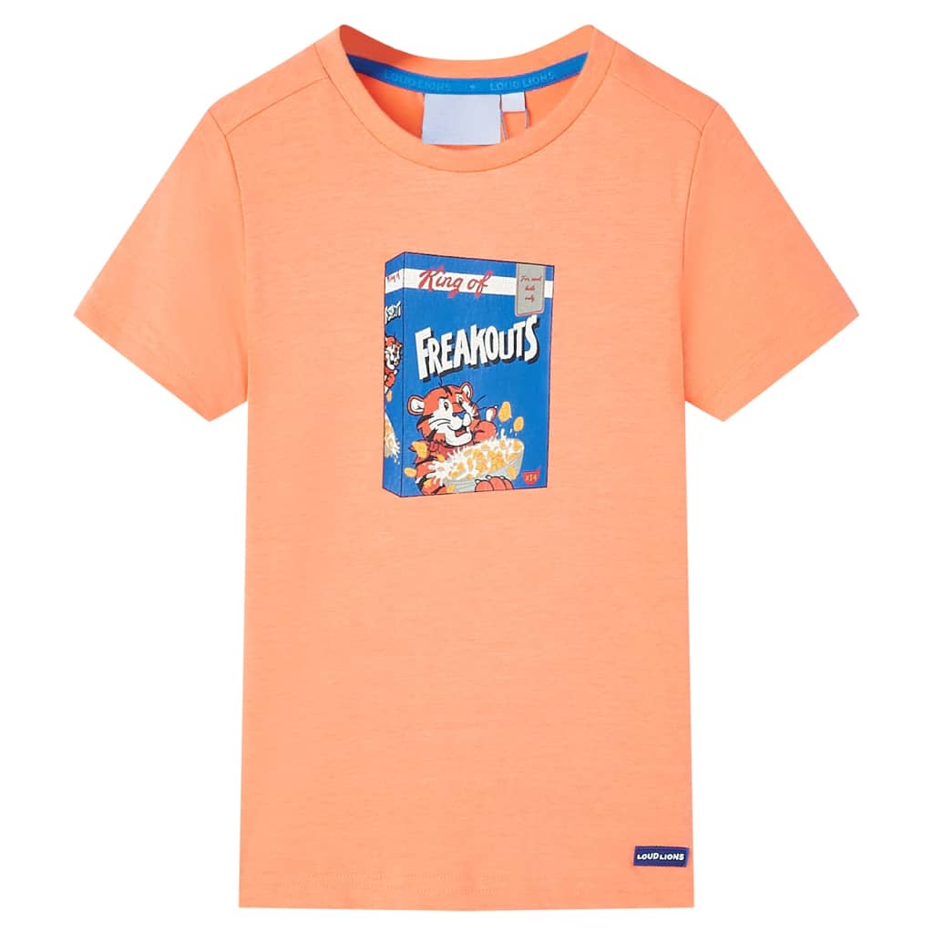 Maglietta da Bambino a Maniche Corte Arancione Neon 104cod mxl 134477