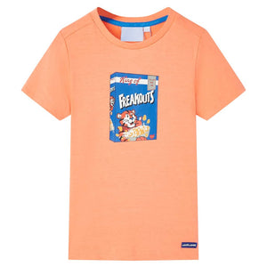 Maglietta da Bambino a Maniche Corte Arancione Neon 104cod mxl 134477