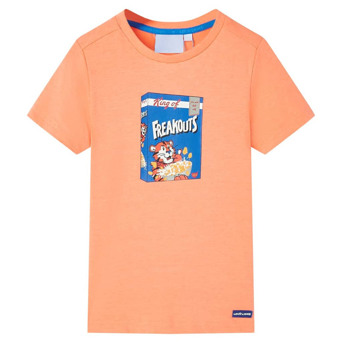 Maglietta da Bambino a Maniche Corte Arancione Neon 104cod mxl 134477