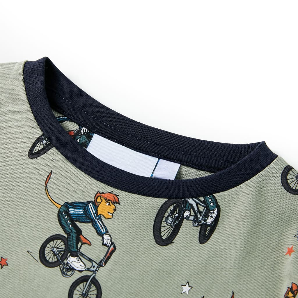 Pigiama da Bambino a Maniche Corte Cachi Chiaro 128 11867