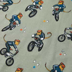 Pigiama da Bambino a Maniche Corte Cachi Chiaro 140 11868