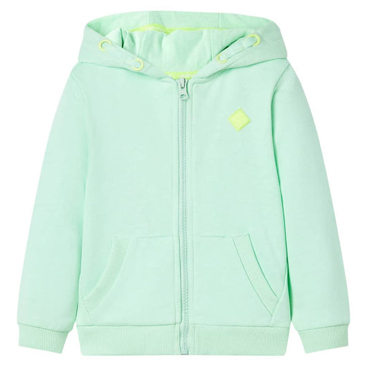 Felpa con Cappuccio e Cerniera per Bambini Verde Brillante 92cod mxl 85709