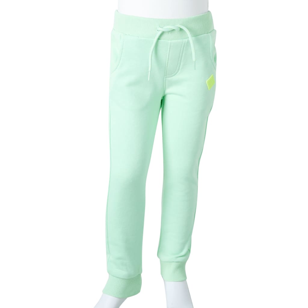 Pantaloni Tuta per Bambini Verde Brillante 116