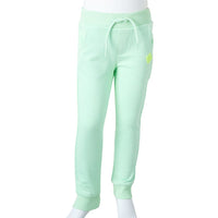 Pantaloni Tuta per Bambini Verde Brillante 128 11922