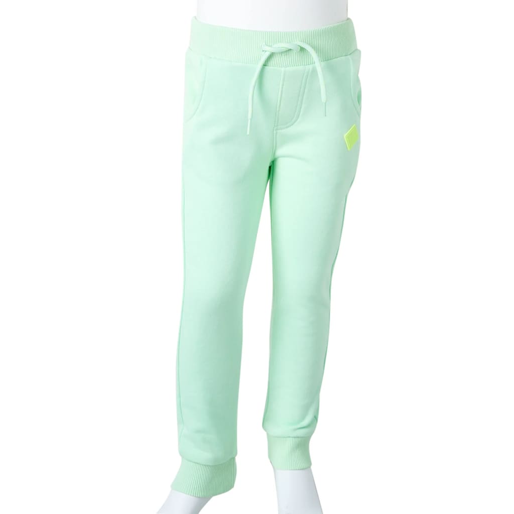Pantaloni Tuta per Bambini Verde Brillante 140 11923
