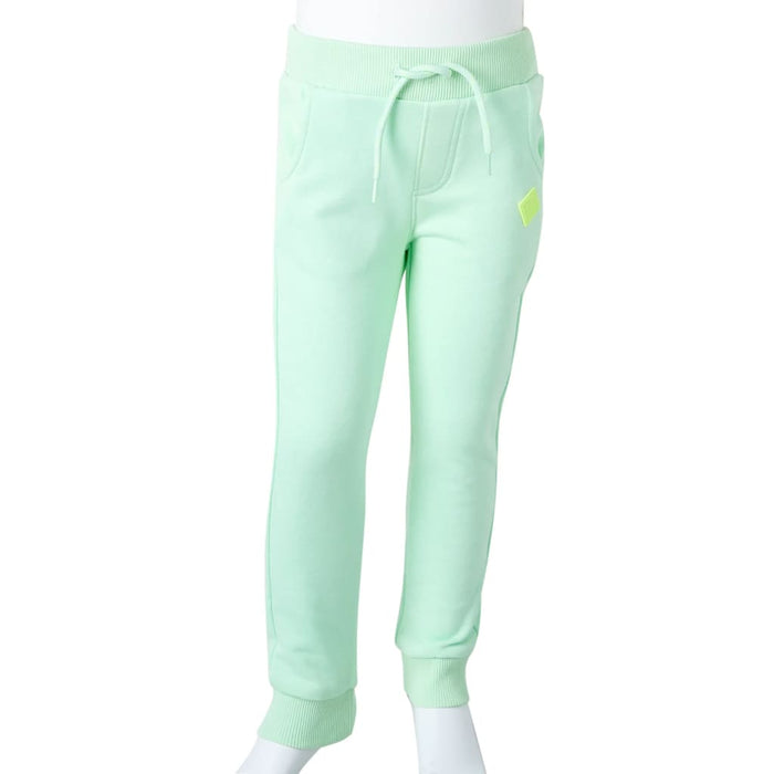 Pantaloni Tuta per Bambini Verde Brillante 140 11923