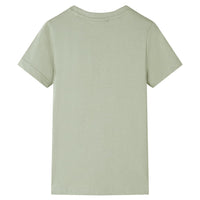 Maglietta da Bambino a Maniche Corte Cachi Chiaro 128 12007