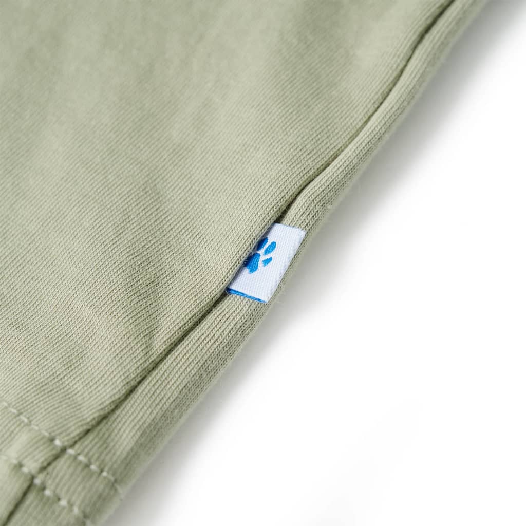 Maglietta da Bambino a Maniche Corte Cachi Chiaro 128 12007