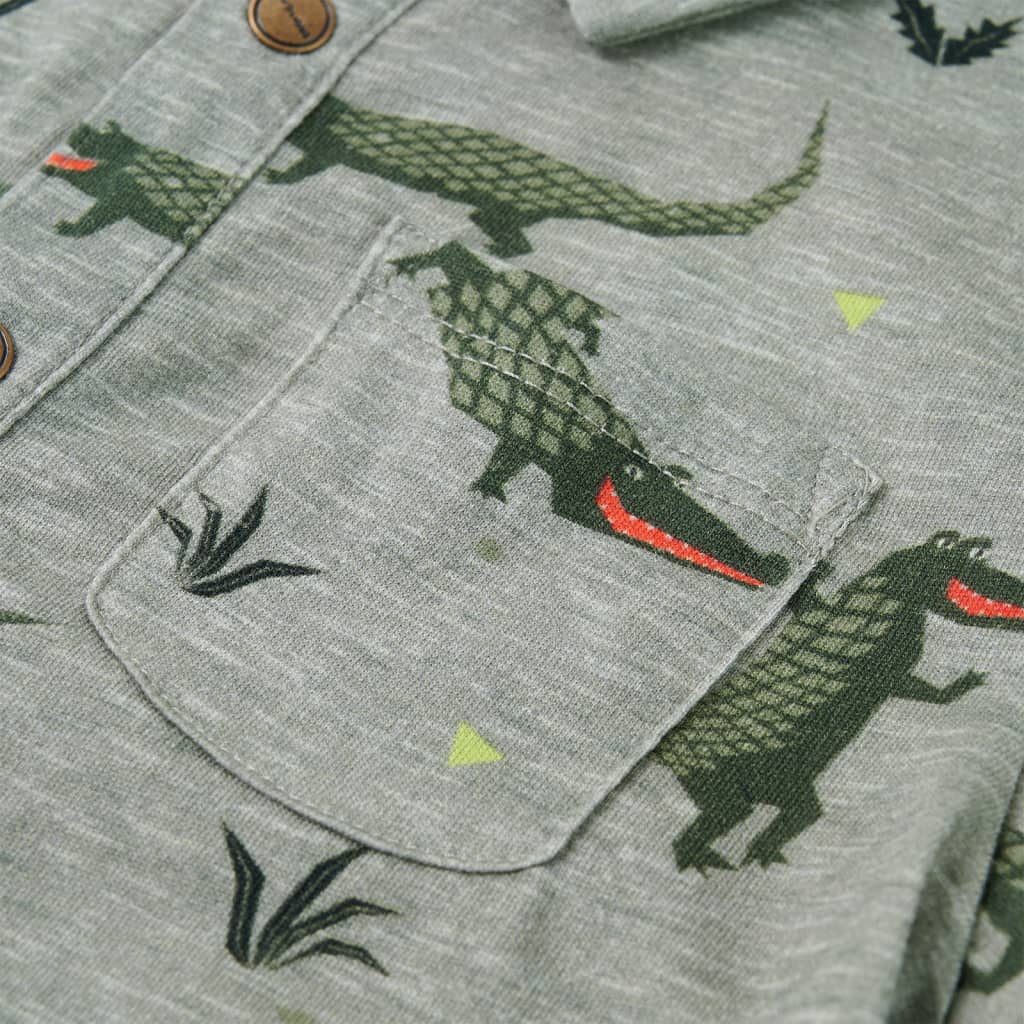 Camicia da Bambino Cachi Chiaro Mélange 116 12106