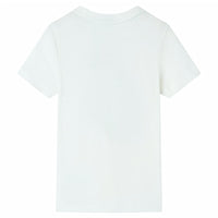 Maglietta da Bambino a Maniche Corte Ecru 104 12145