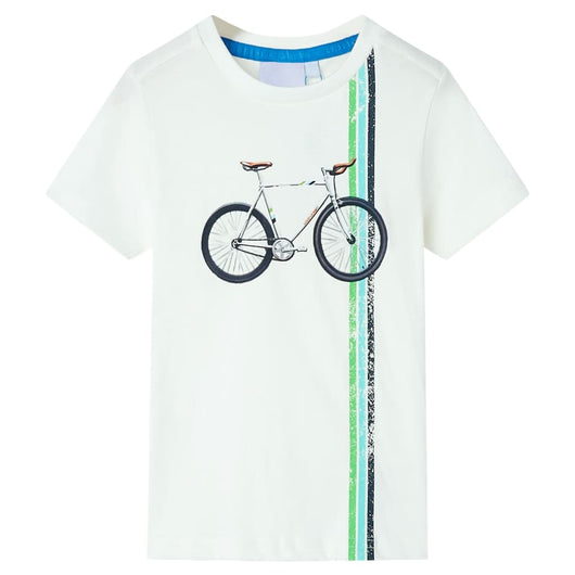 Maglietta da Bambino a Maniche Corte Ecru 140