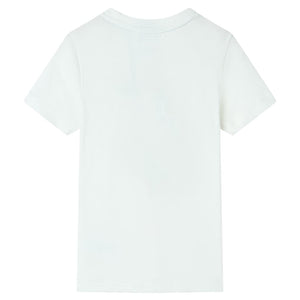 Maglietta da Bambino a Maniche Corte Ecru 140 12148