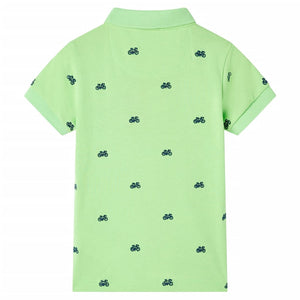 Polo da Bambino Verde Neon 92 12154