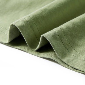 Maglietta da Bambino a Maniche Corte Cachi Chiaro 104 12175