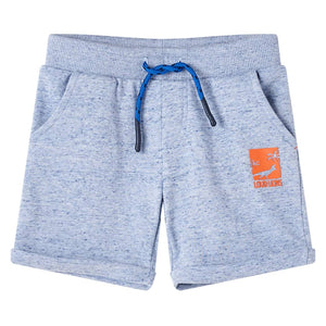 Pantaloncini per Bambini con Coulisse Blu Mélange 104