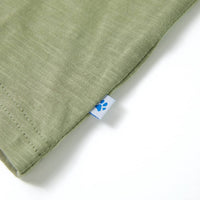 Maglietta da Bambino a Maniche Corte Cachi Chiaro 116 12211