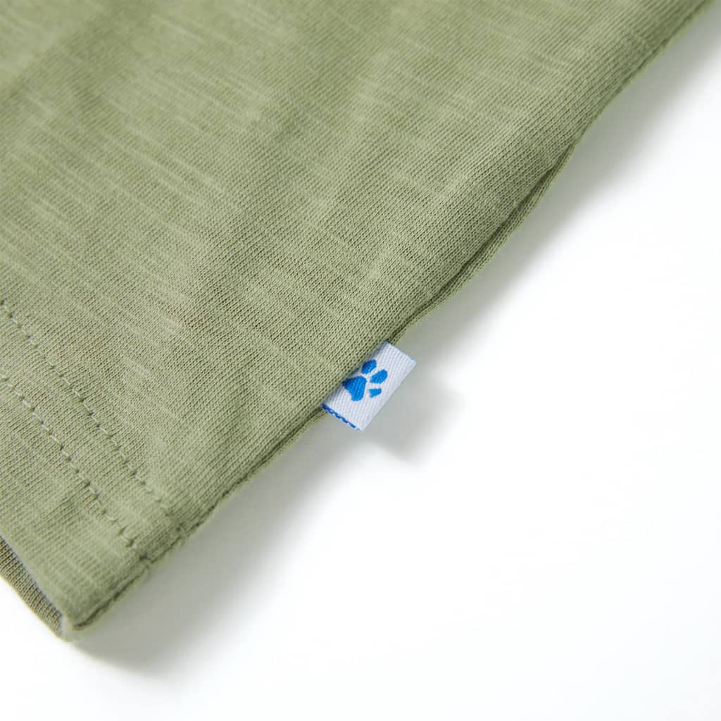 Maglietta da Bambino a Maniche Corte Cachi Chiaro 116