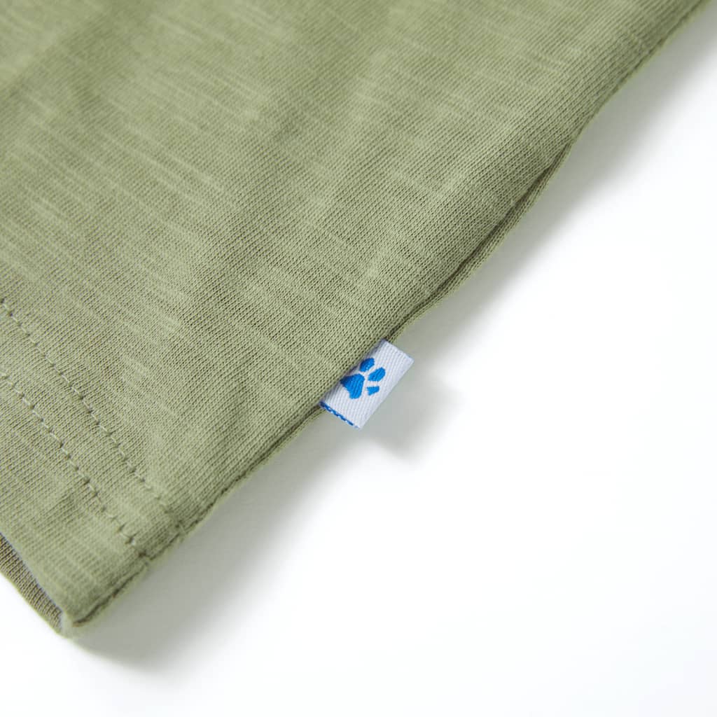 Maglietta da Bambino a Maniche Corte Cachi Chiaro 128 12212