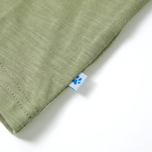 Maglietta da Bambino a Maniche Corte Cachi Chiaro 128 12212