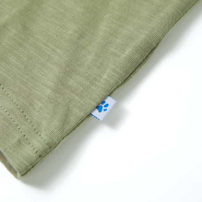 Maglietta da Bambino a Maniche Corte Cachi Chiaro 128 12212