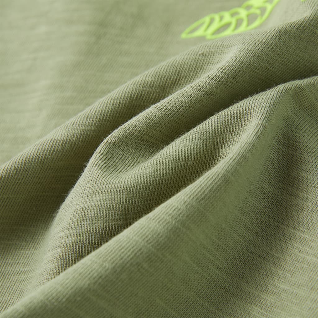 Maglietta da Bambino a Maniche Corte Cachi Chiaro 140