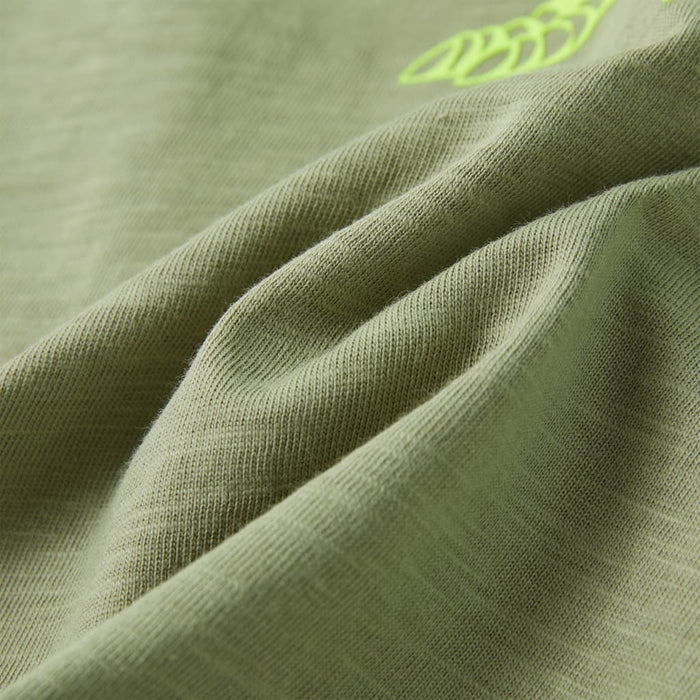 Maglietta da Bambino a Maniche Corte Cachi Chiaro 140