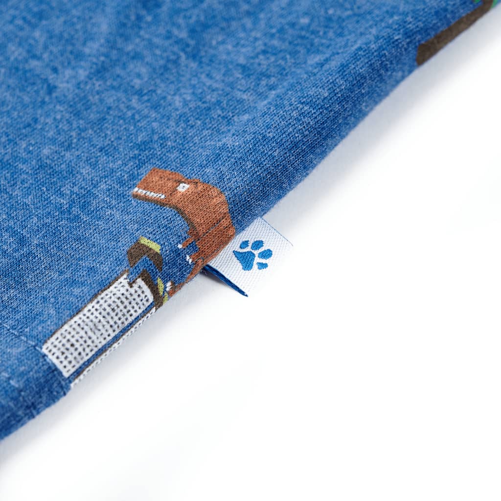 Maglietta da Bambino Blu Scuro Mélange 104