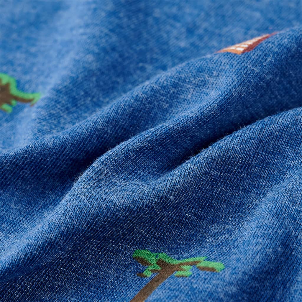 Maglietta da Bambino Blu Scuro Mélange 128 12232