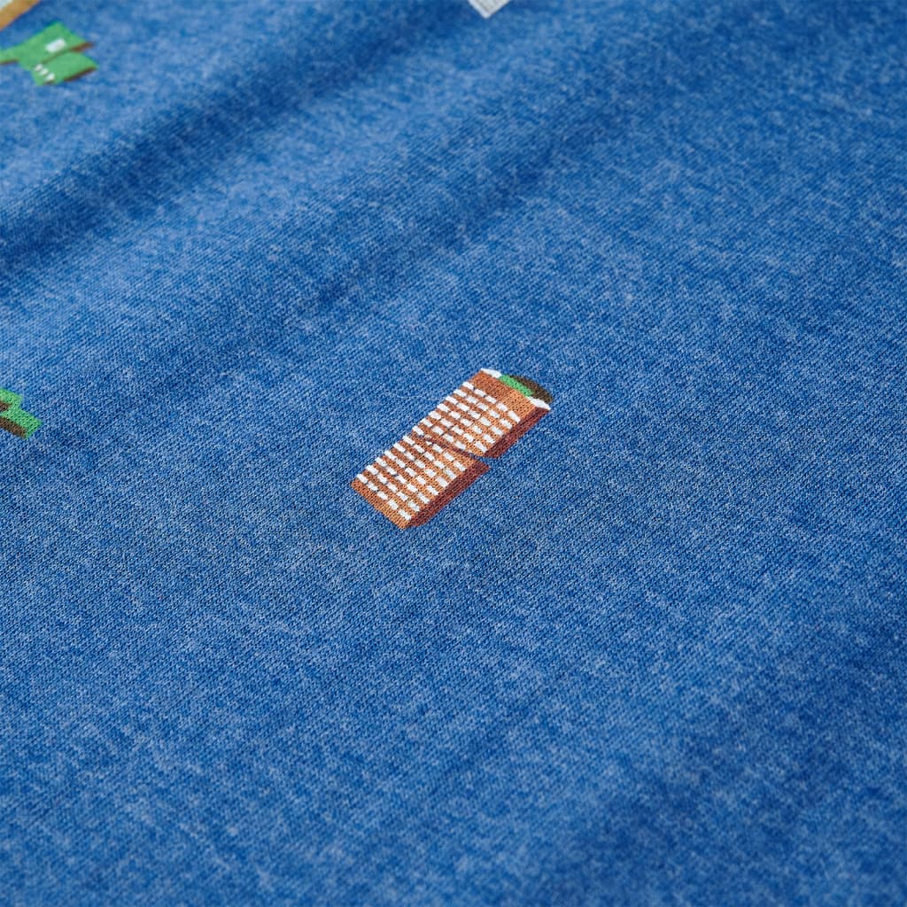 Maglietta da Bambino Blu Scuro Mélange 140