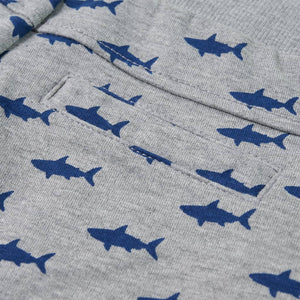 Pantaloncini per Bambini con Coulisse Grigio Chiaro Mélange 92 12329