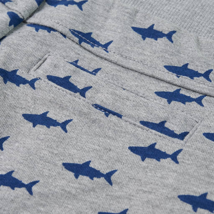 Pantaloncini per Bambini con Coulisse Grigio Chiaro Mélange 92 12329