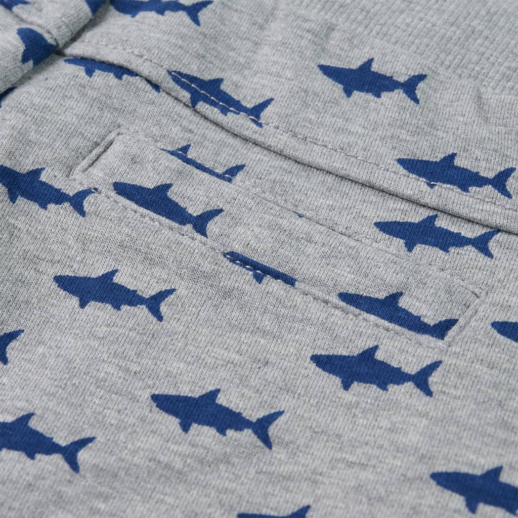 Pantaloncini per Bambini con Coulisse Grigio Chiaro Mélange 128 12332