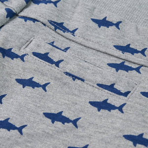 Pantaloncini per Bambini con Coulisse Grigio Chiaro Mélange 128 12332