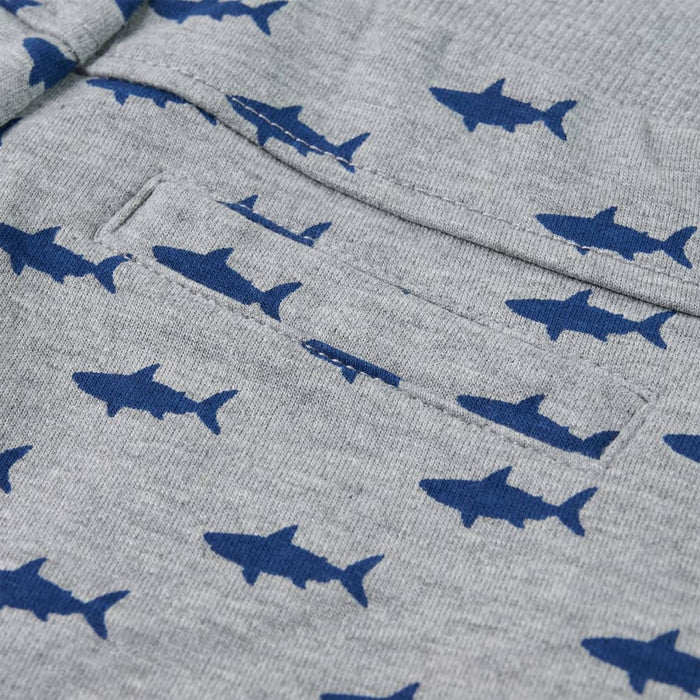 Pantaloncini per Bambini con Coulisse Grigio Chiaro Mélange 128 12332