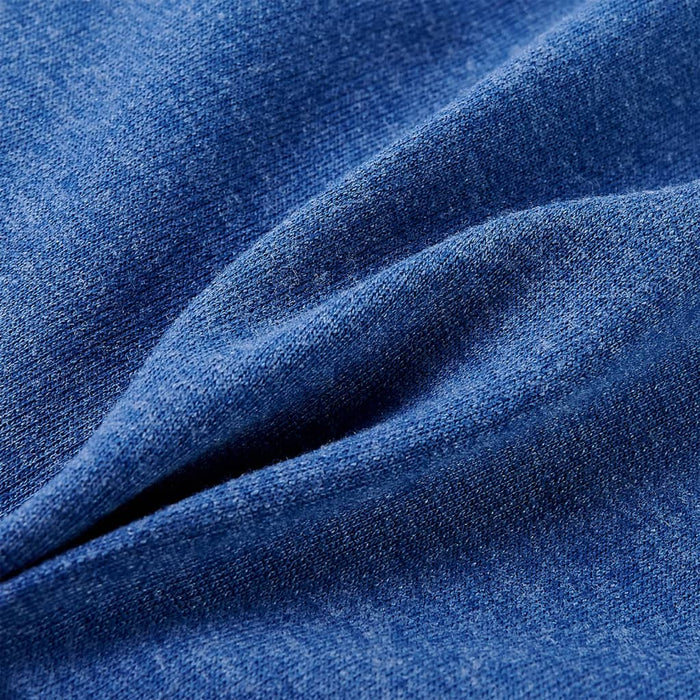 Felpa con Cappuccio e Cerniera per Bambini Blu Scuro Mélange 92