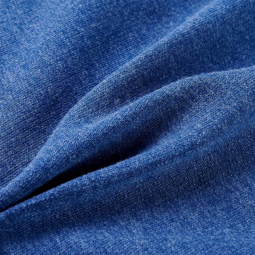 Felpa con Cappuccio e Cerniera per Bambini Blu Scuro Mélange 116