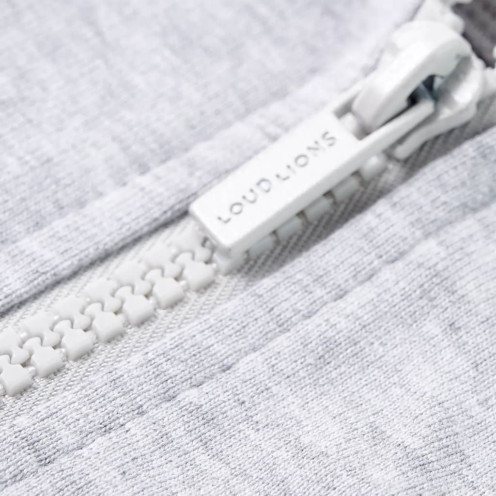 Felpa con Cappuccio e Cerniera per Bambini Grigia 92 12359