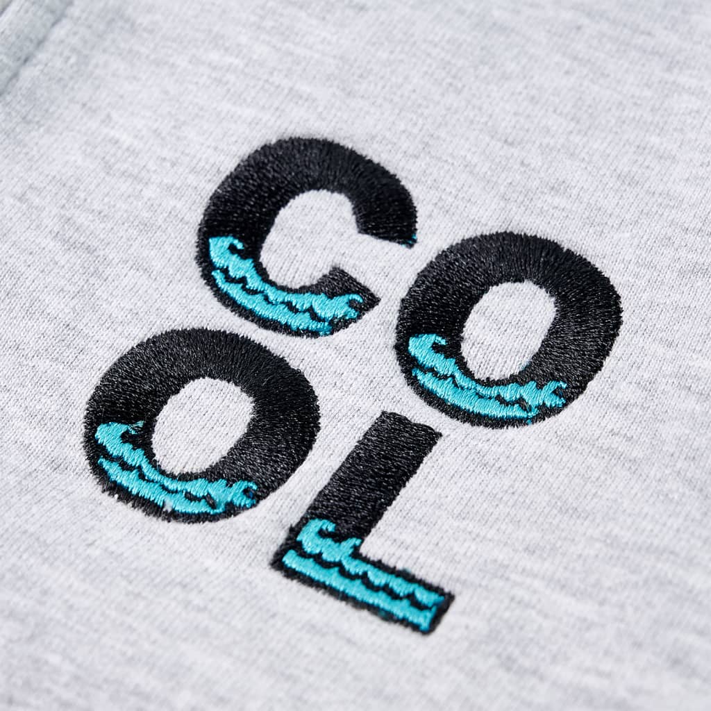 Felpa con Cappuccio e Cerniera per Bambini Grigia 92 12359