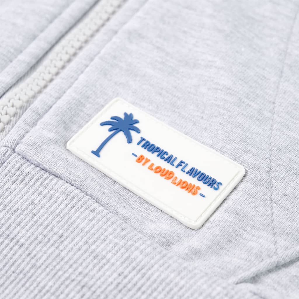 Felpa con Cappuccio e Cerniera per Bambini Grigia 92 12359