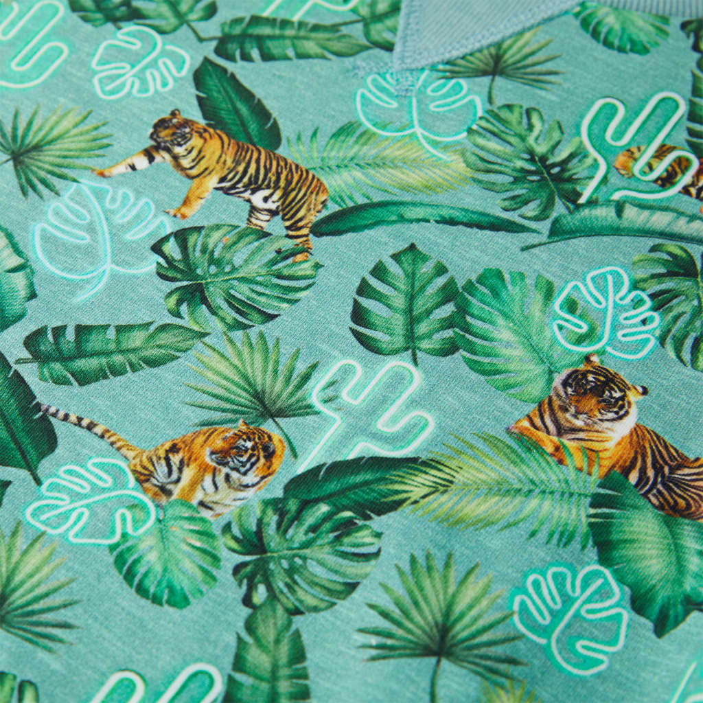 Felpa da Bambino Verde Chiaro Mélange 92 12409